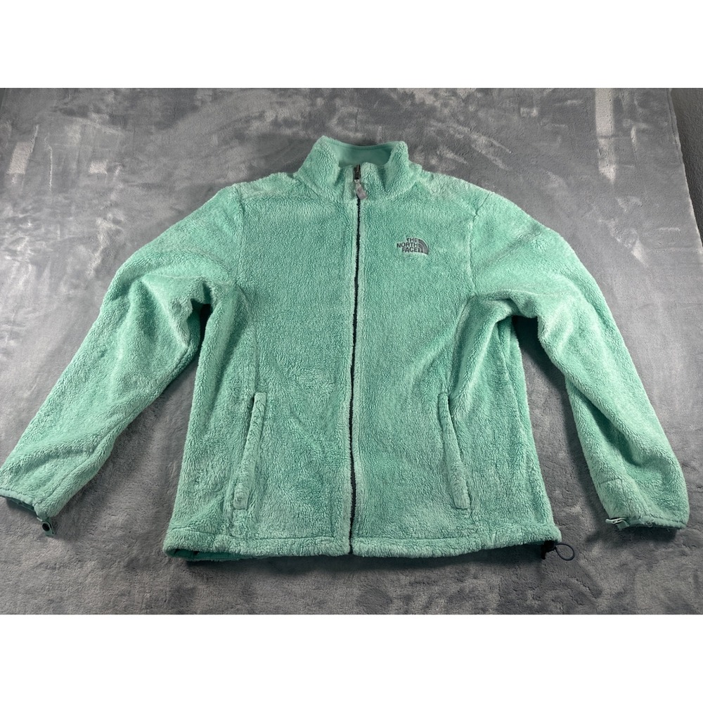 The North Face Osito Fleece Jacket Womens Large Mint Green Full Zip Mock Neck